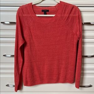 J. Crew Linen Knit Crewneck Sweater